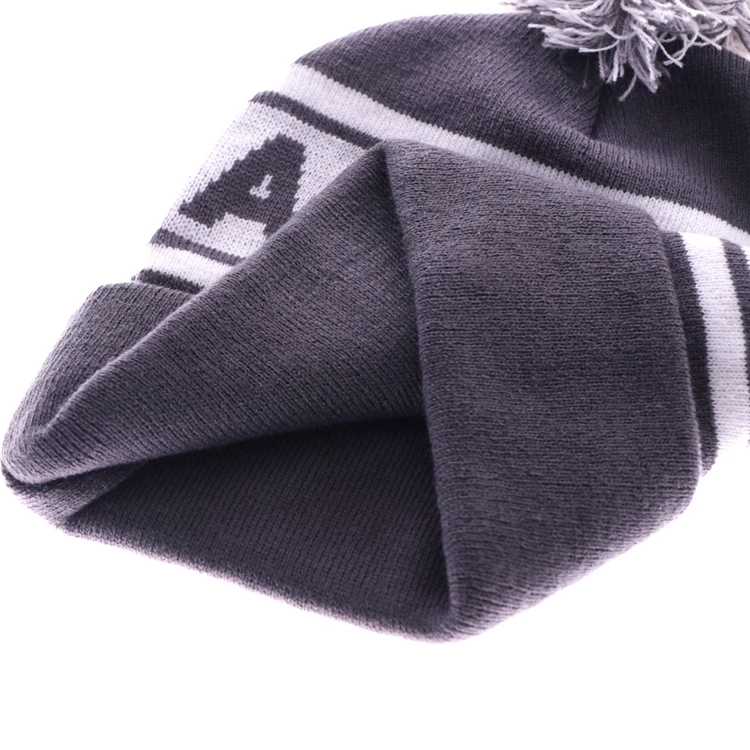 
Winter Ball Hat Ski Cap Hand Knit 100% Acrylic Beanie Hat 