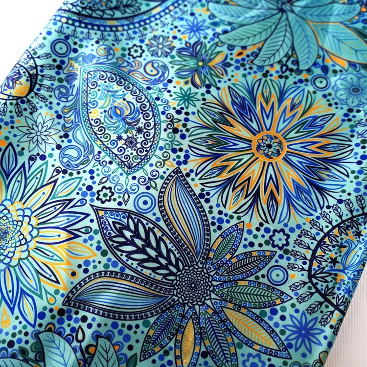 Цифровой печати 100% шелк ткань для