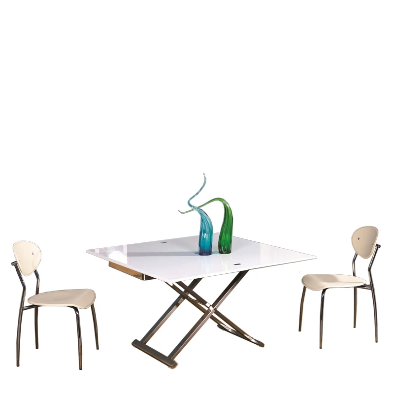 New design transforming dinning room furniture up to down table wood space saving furniture