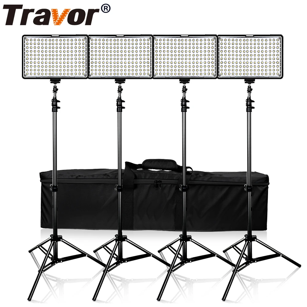 Travor 4 в 1 160 шт. светодиоды легкий 11 Вт 7,4 В 3200K/5600K освещение для фотосъемки Светодиодная панель для видео