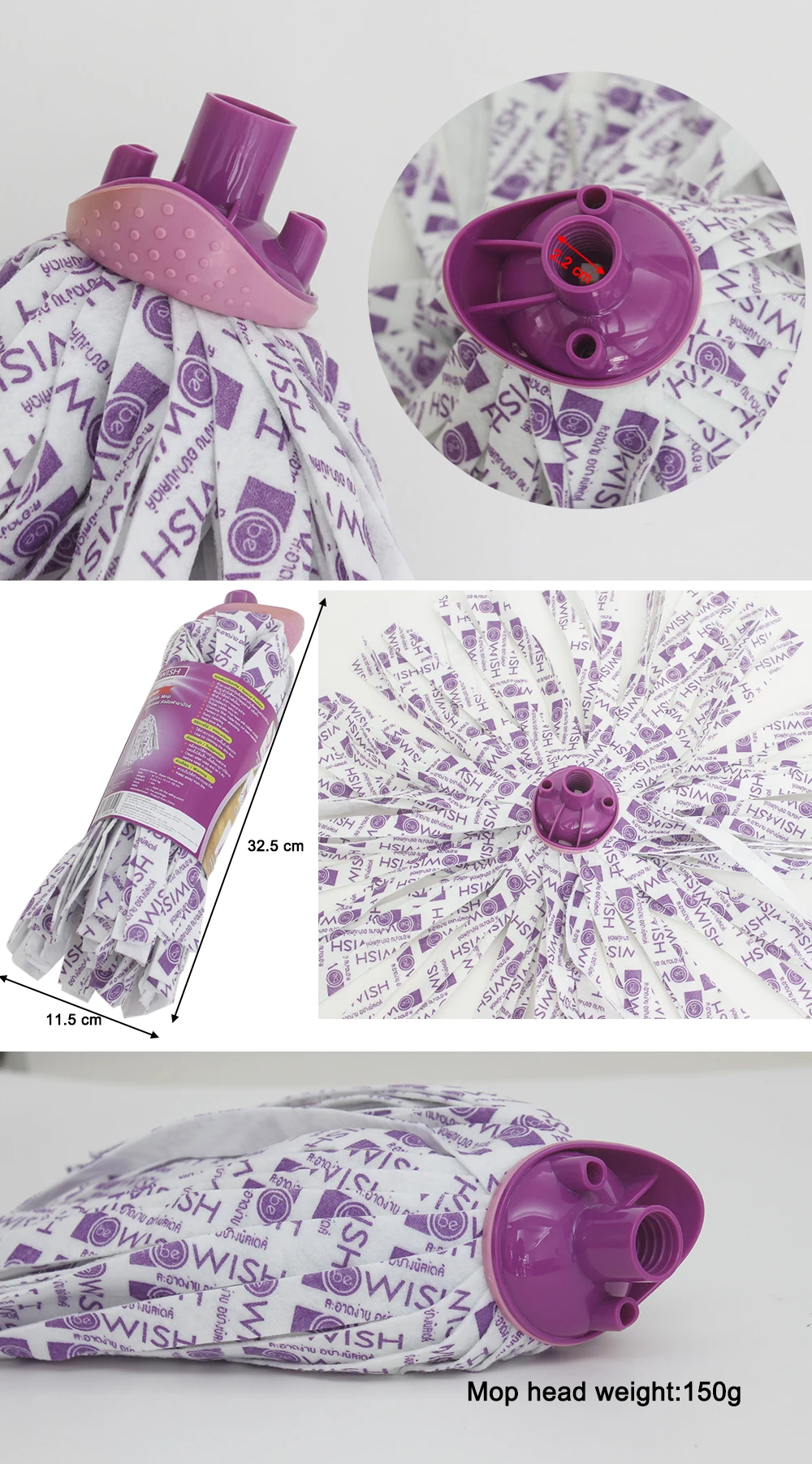 
High quality durable plastic clean tool set viscose polyester floor mop 