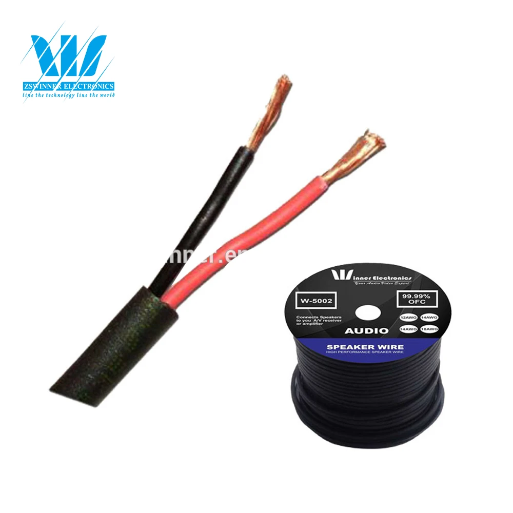 High Quality Transparent PVC Speaker Wire for Audio to Amplifier,  Sound System, TV Home Theater and Car Stereo