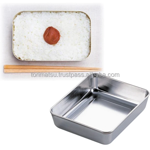 School Lunch Box Metal Made All 18-8 Stainless Steel For Bento Time