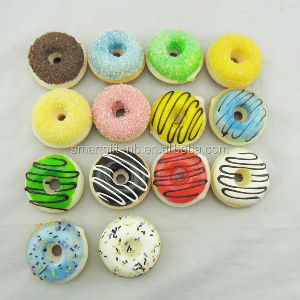 promotion artificial pu foam sponge donut cute donut fridge magnet