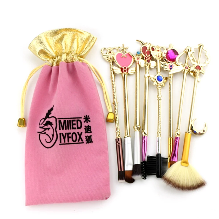 2019 New Professional MakeUp Brushes Eyeshadow Foundation Blush Cosmetic Brush Set Kit Tool Sailor Moon 8pcs Makeup Brushes
