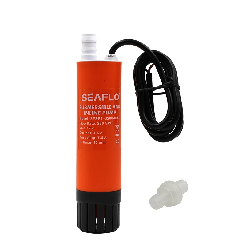 
12V DC Fuel Transfer Small Inline Water Submersible Pump 280GPH/500GPH 