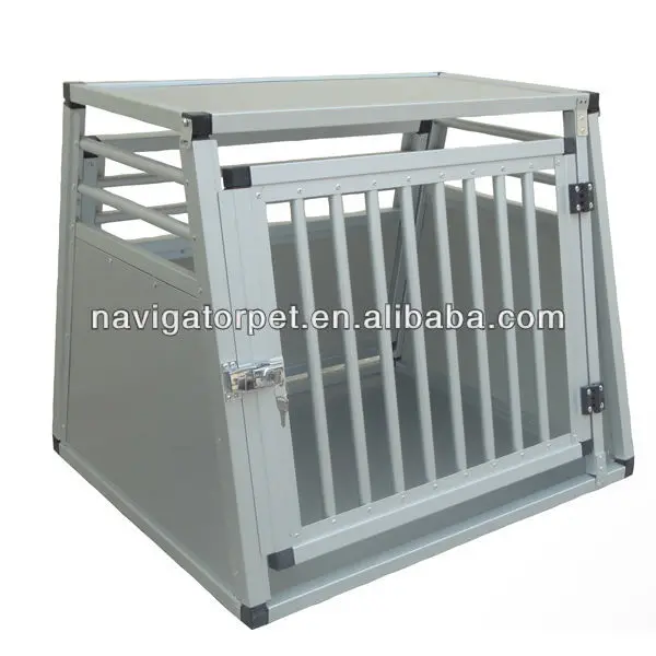 Aluminum Dog Car Cage with round bars