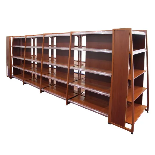 hot sale  wood supermarket shelving  wooden display rack shelf customized design for sale