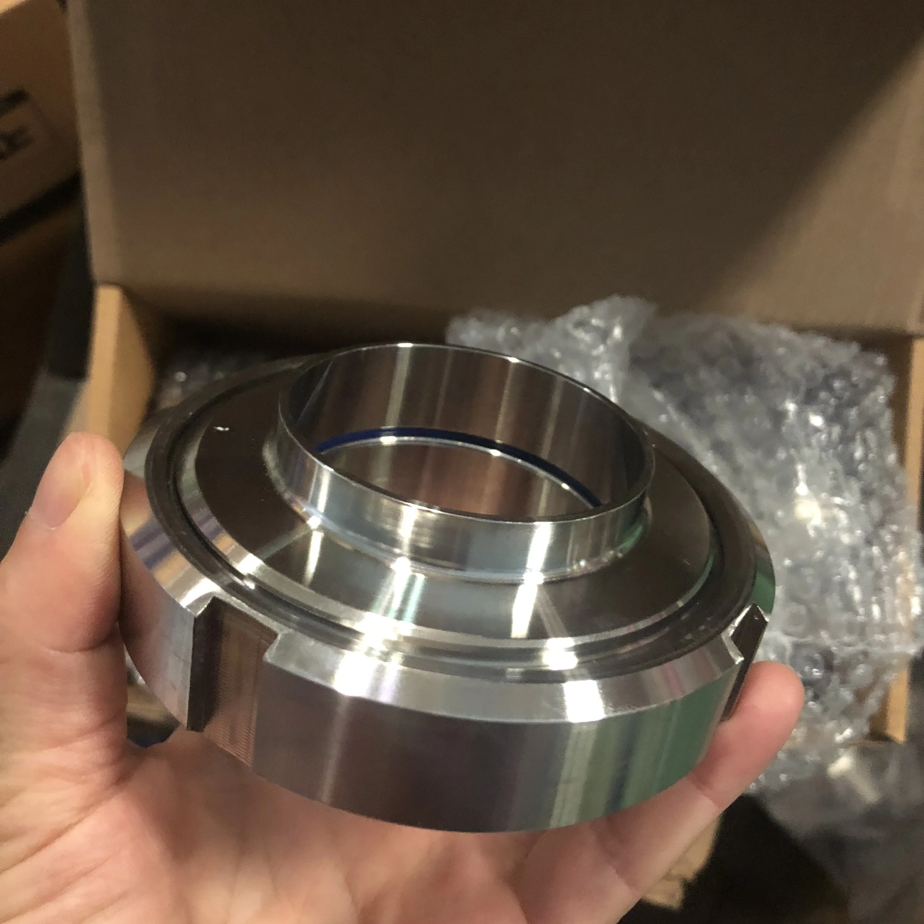 Stainless Steel 304/316L DIN11850  Union Completely Set With 4 slots