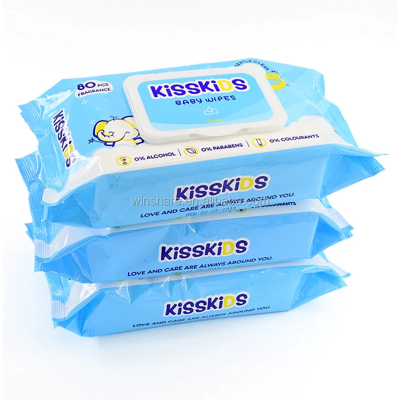 Wholesale Organic wet wipes naturally sensitive skin  Biodegradable baby wipes