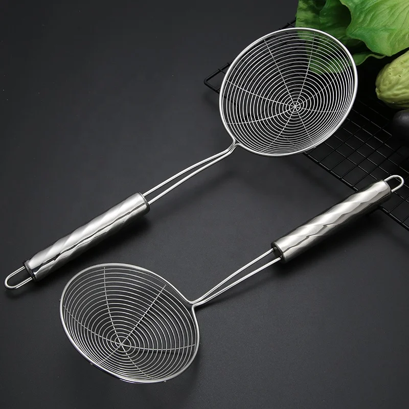 Кухонный ситечко из нержавеющей стали, набор из 4 тонких сетчатых дуршлагов, металлический дуршлаг для пасты и жарки на кухне