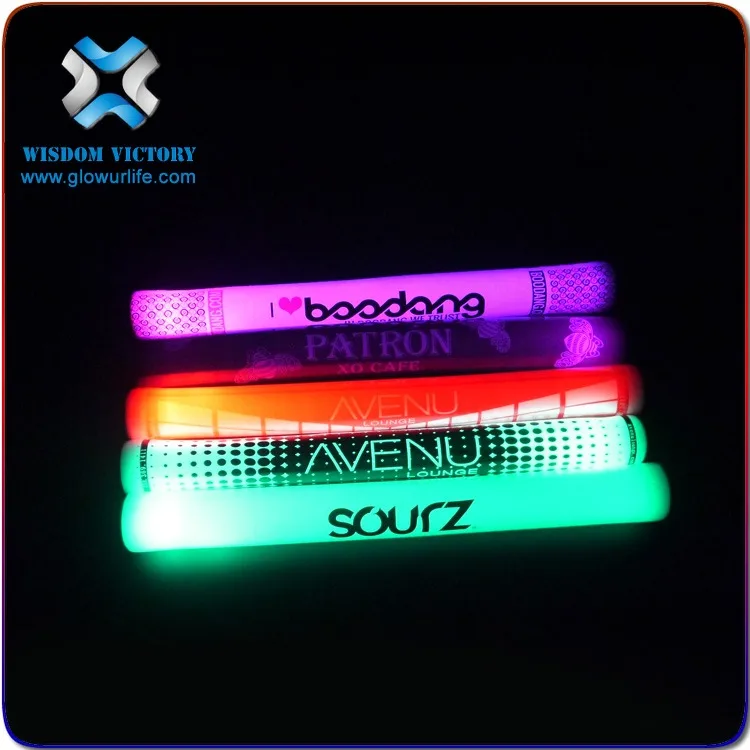 Custom print logo foam glow stick RGB color led foam stick , concert light stick