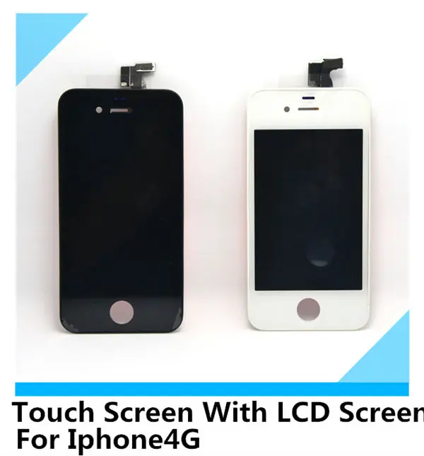 Черный белый Замена ЖК-экрана касания панели Ассамблея Стекло для iPhone 4G назад нажатии процедура