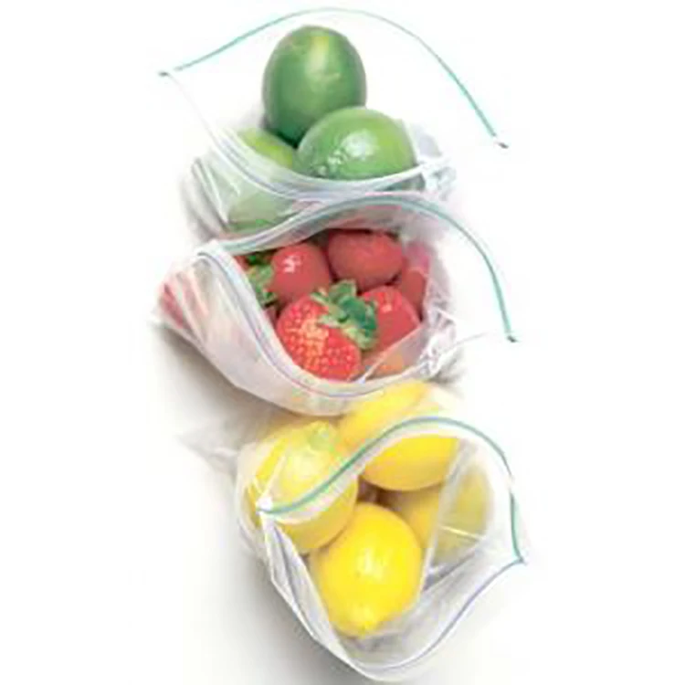 Cheap Price Custom Size Fruit Packaging Double Ziplock Bags
