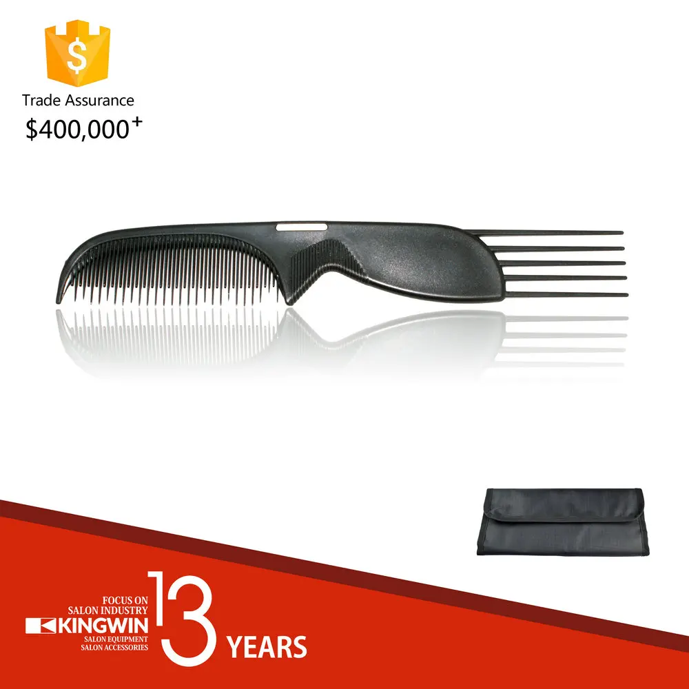 barber salon Fork Comb In 5 Pins Design resistant Heat and chemical Antistatic carbon fiber comb