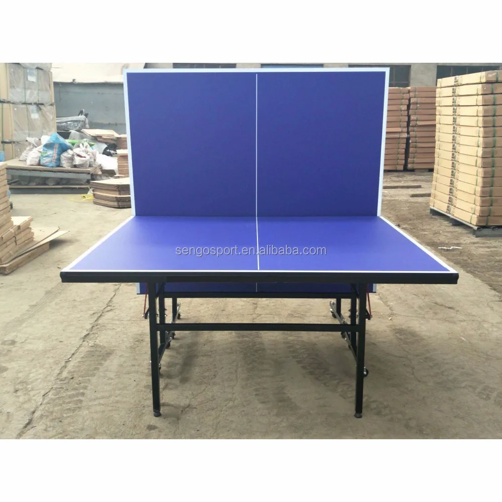 Cheap Outdoor and Indoor Pingpong Table Sport Single folding table Tennis table with wheels
