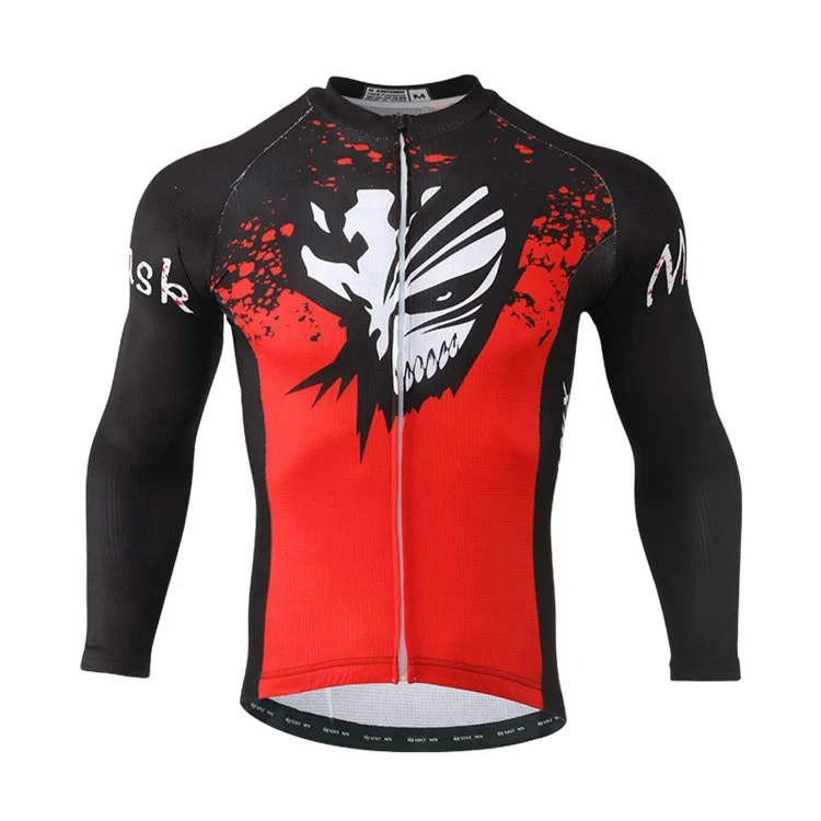 Custom Sublimation Print Pro Team Long Sleeves Cycling Uniform Kits Cycling Jersey and Long Bicycle Bib Sets