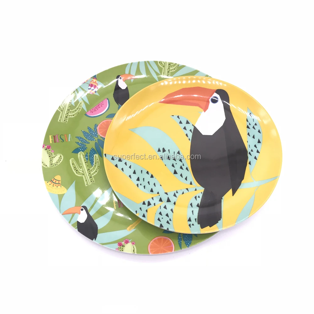  wholesale price factory custom print 6 7 8 9 10 inch melamine plates sets