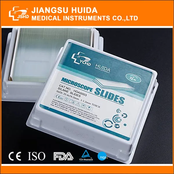 Горячие продажи HDA Различный Цвет боросиликатного стекла патологии Микроскоп Слайды Силан