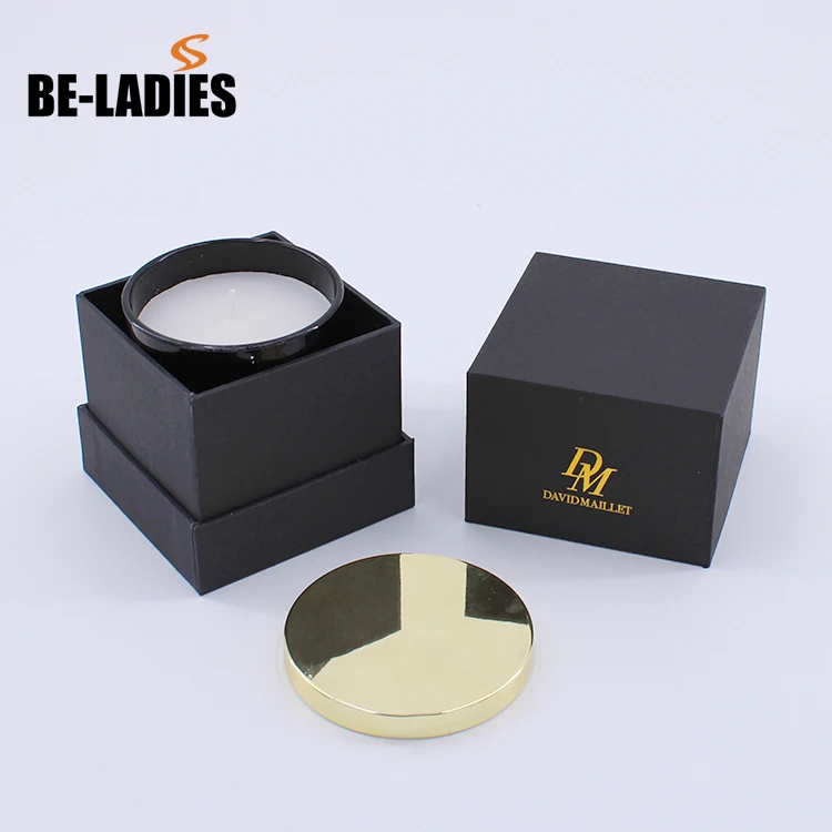 Luxury decorative personalized logo scented soy wax glass jar candles with custom packaging