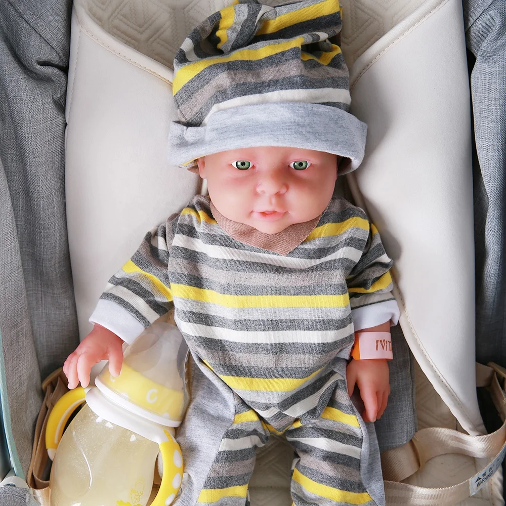 16 Inch Lifelike Realistic Newborn Full Silicone Baby Doll Not Vinyl