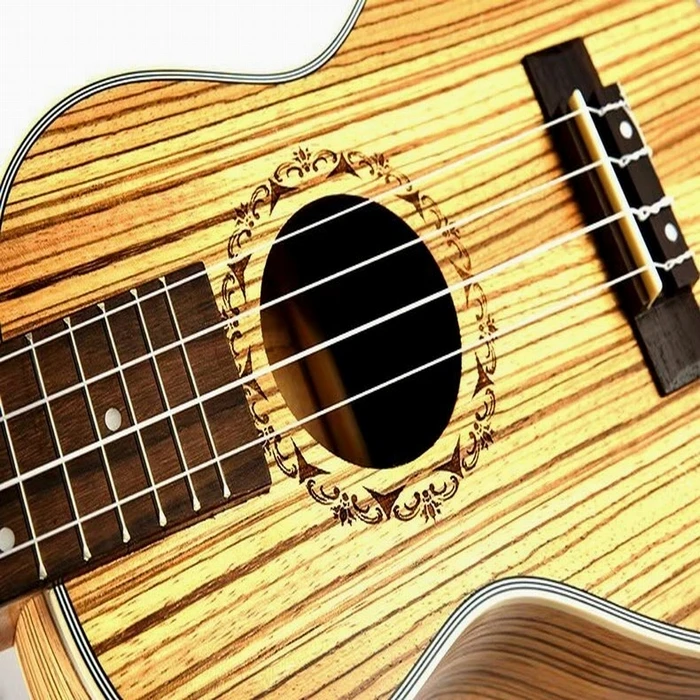 Family concert Fashion 23' Zebra wood Hawaii Ukulele Tenor 4 Strings Bass Guitar For Musical Stringed Instruments