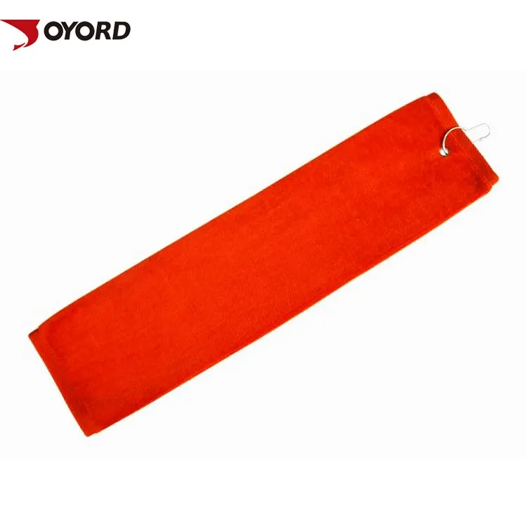 Custom Logo Plain Blank Microfibre Golf Towel For Sports Gym Two Side Suede Towels