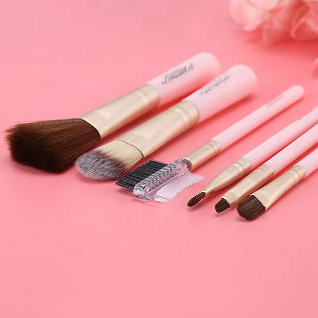 Lameila Wholesale All Day Lady Princess Beauty Makeup Brushes Kits Pink Beauty Face Tool Women Foundation Makeup Brush Set L0886