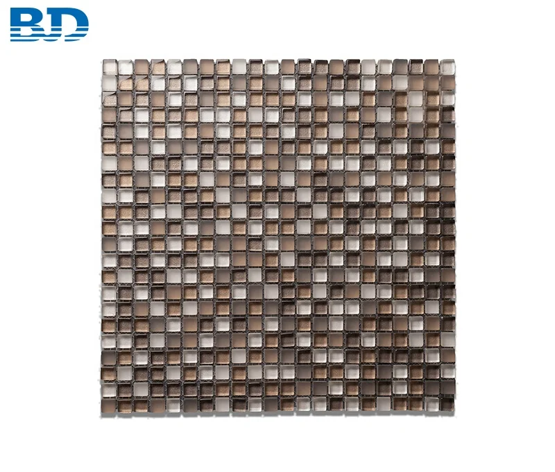 Mini 1x1 Square Glass Mosaic Splashback Mosaic Tile