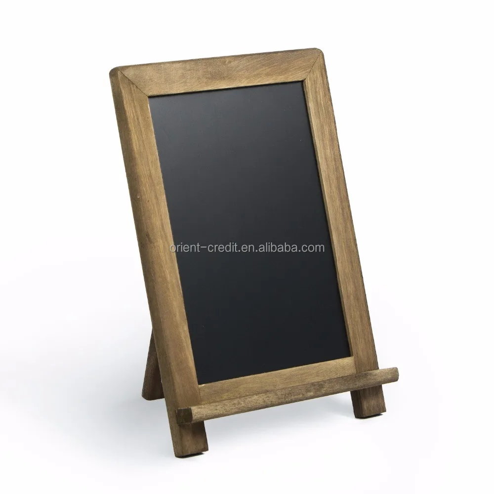 Antique Wooden Framed Standing Table Chalkboard Sign Magnetic Blackboard, Perfect for Kitchen, Bar, Wedding