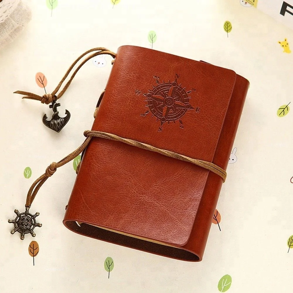 Fashion Gifts Refillable Loose Leaf Metal Binder PU Journal Notebook A5 Leather Diary Cover