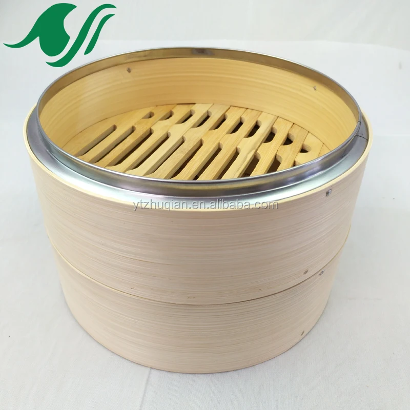 manufacture round bamboo food steamer basket made of natural bamboo