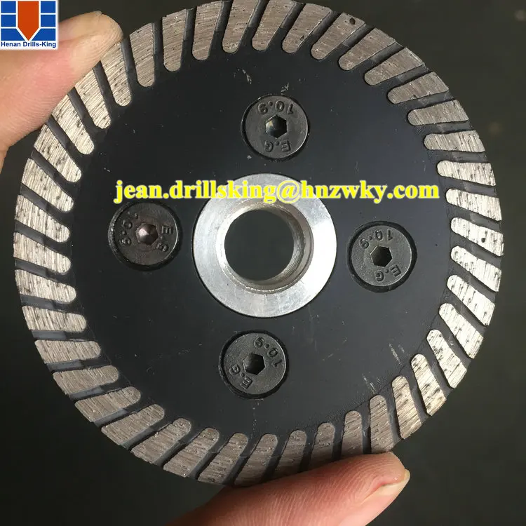 75 мм горячепрессованные мини гравировальная сетка турбо обод алмазные лезвия со съемным фланцем 5/8-11 для резки и резьбы гранита