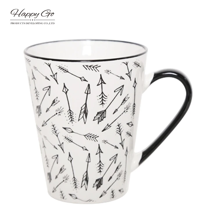 heart design bullet shape porcelain coffee mug/ramantic porcelain cup
