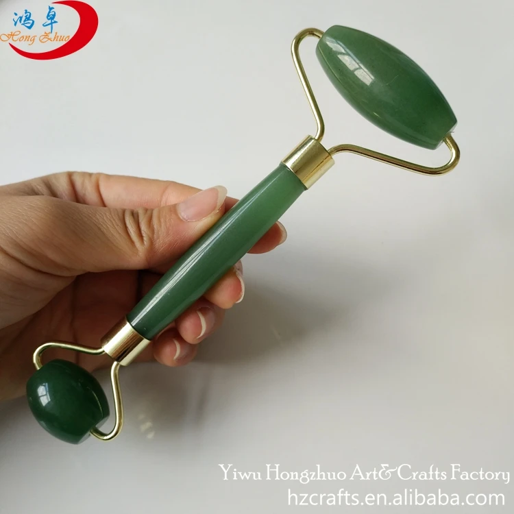 
Green aventurine jade roller set thermal therapy massage bed facial 