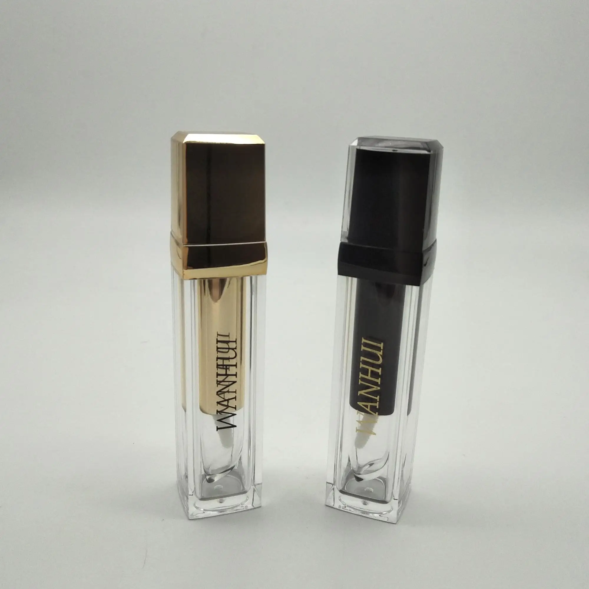 
Wholesale black gradient square plastic lipgloss tubes /container / bottle for lady 