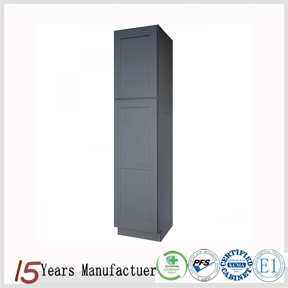 Ready Made Modular Kitchen Pantry Cabinet With Solid Wood Door