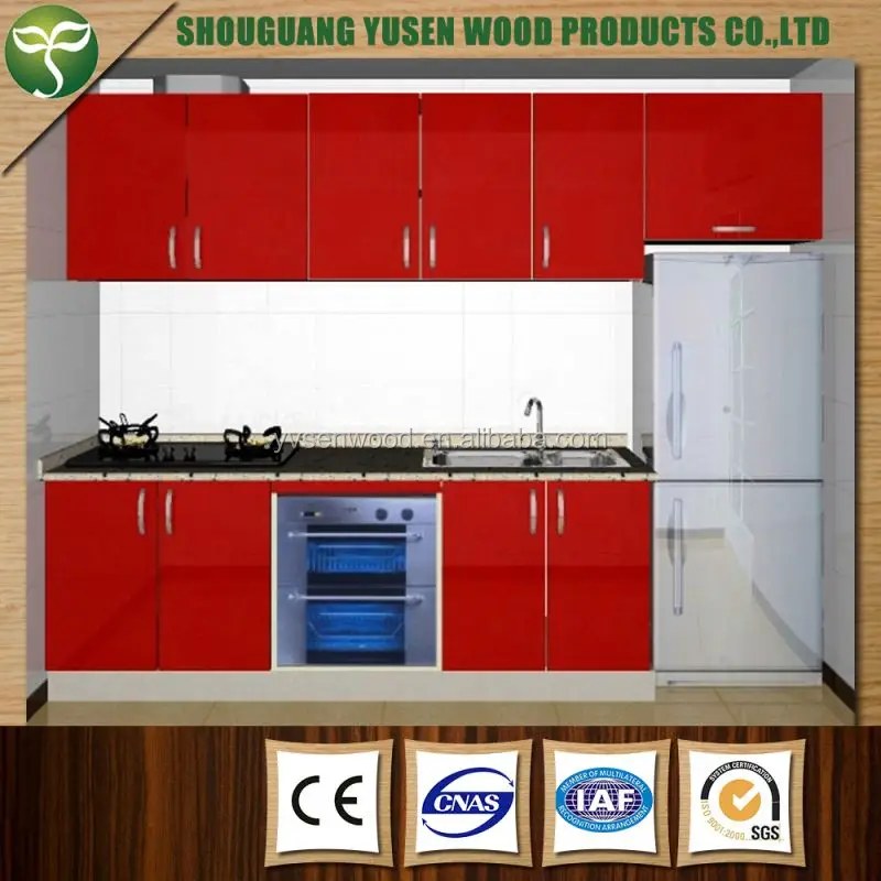 customized solid wood cheap kitchen cabinet furniture