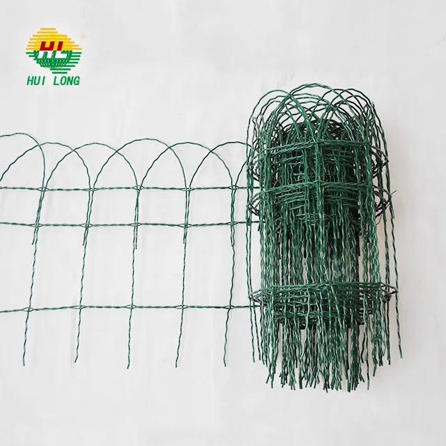 Fence Lawn Edging Garden Border 10m Green PVC Coated Wire Edge Fencing 3 Sizes