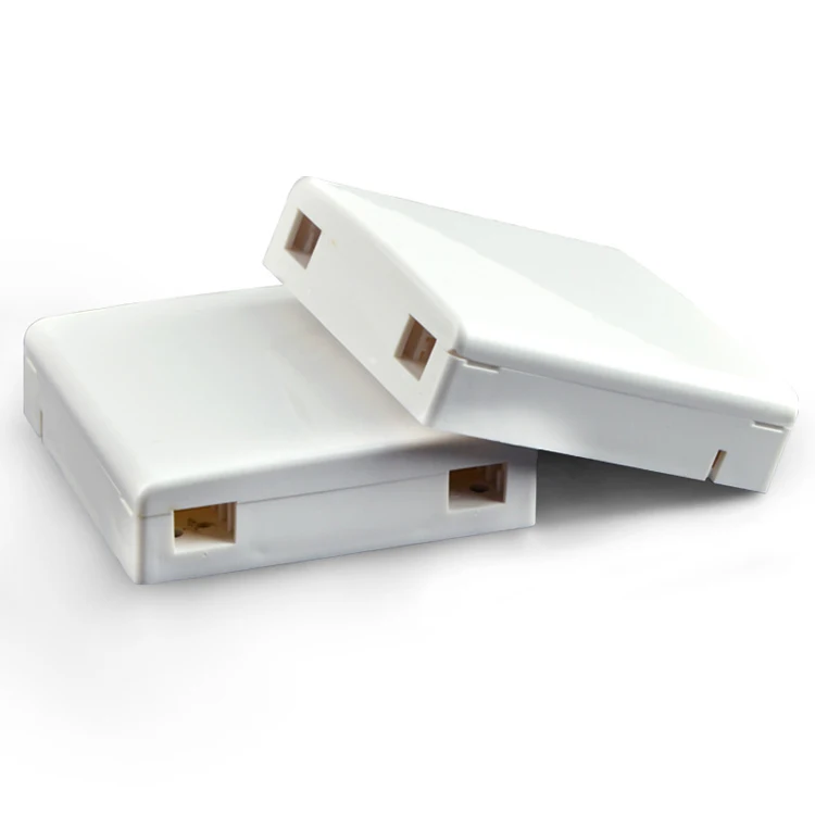Indoor Wall Mounted 86*86mm Mini 2 Port FTTH Fiber Optic Termination Box