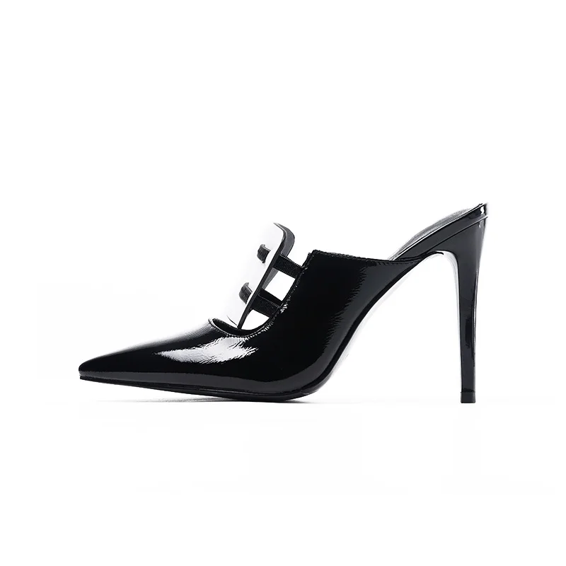 2020new beautiful slippers women ladies high heel slippers for women cow leather