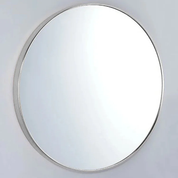 
Matte Black Finished Wall Mounted Hotel Entrance Round Mirror 