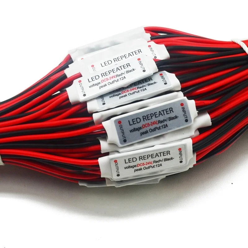 1 канал 12 а светодиодный Усилитель мощности ретранслятор постоянного тока 5 в 12 В 24 В мини светодиодный Усилитель контроллер для одноцветной светодиодной ленты