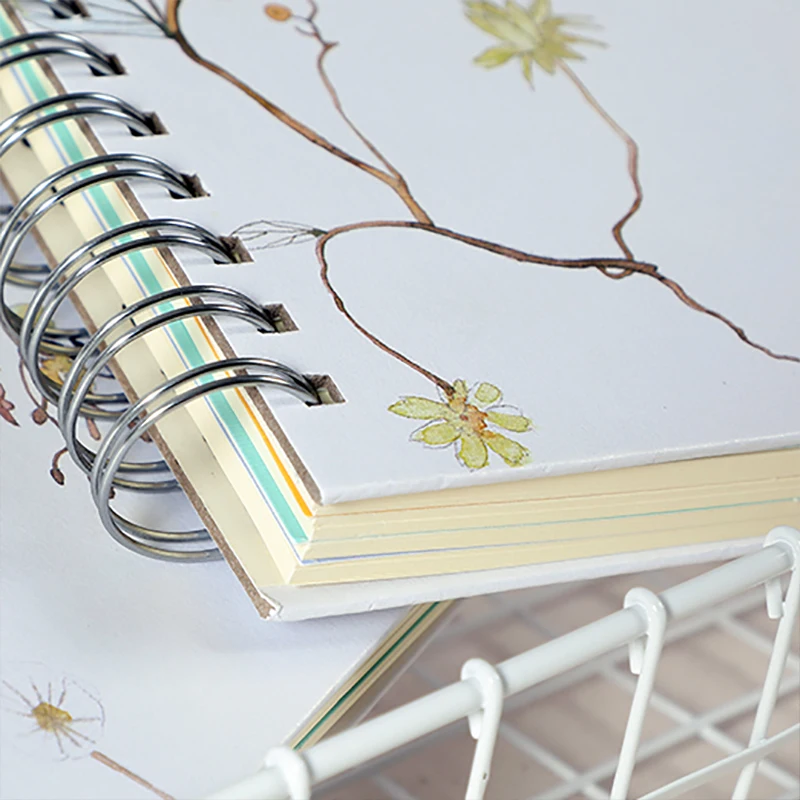 Top Quality  Promotional Printing Factory Classic Premium 120 Pages Double Wire  Paper cover Spirala Notebook