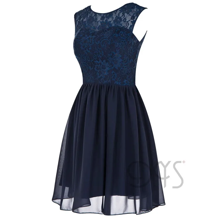 Женское короткое платье невесты Suzhou Apparel, темно-синее платье подружки невесты, 2019