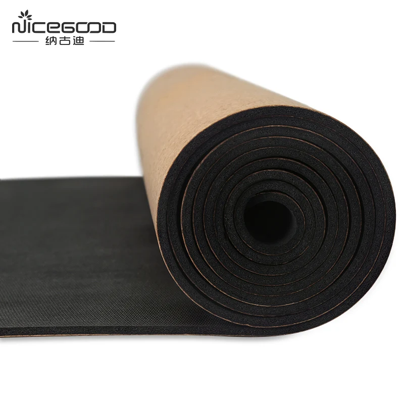 OEM Service Natural Rubber Back Eco Cork Yoga Mat For Exerciser Yoga Mat Non slip Eco Friendly