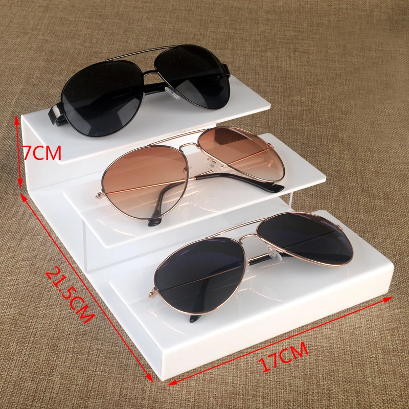 Custom Logo White Acrylic Fashion Eyewear Display Rack Design Optical Acrylic Eyeglasses Display Stand