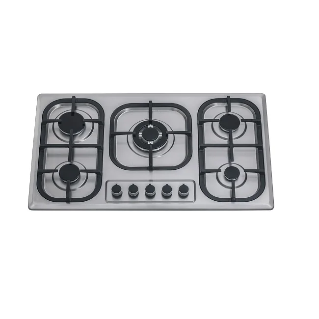 High quality  LPG or NG tempered 5 burners gas hobs
