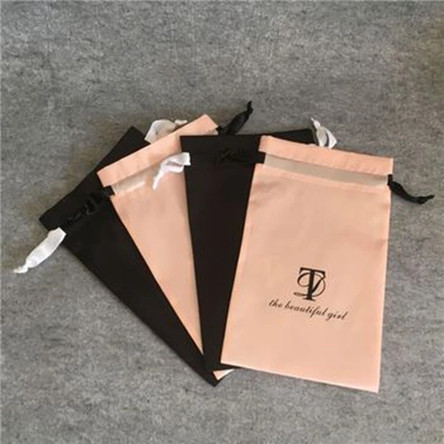 2022 In stock Promotion Hair Satin Bag ,Beautiful Packaging, Hold 1-4 bundles custom packaging silk satin bag