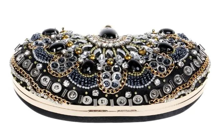 JIANUO Luxury purse clutch bag crystal stone evening bag evening stone bag